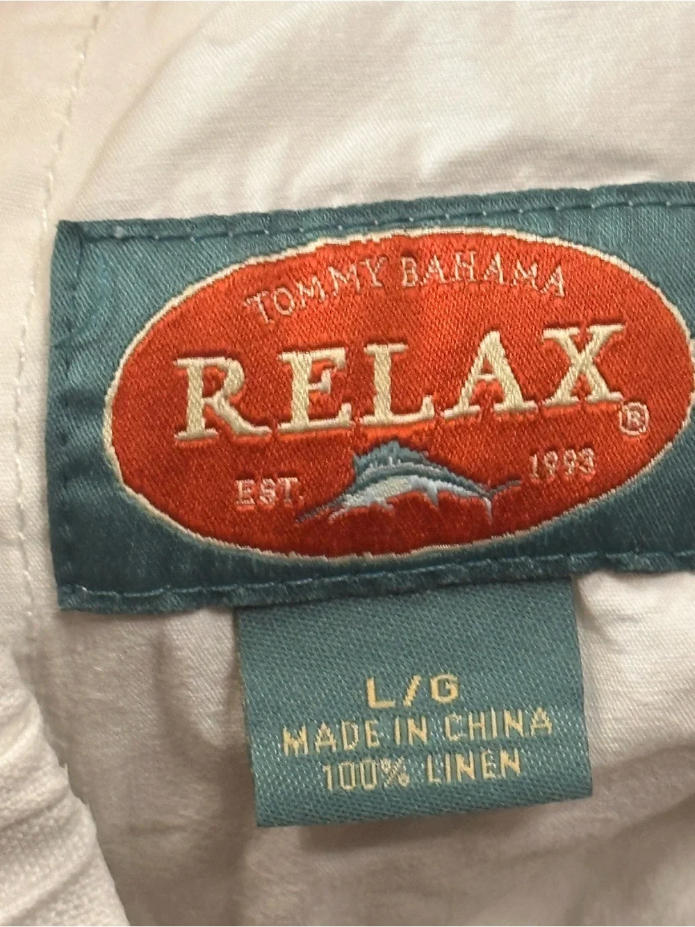 Tommy Bahama 100% Linen Men's White Relax Shorts Size L - Picture 4 of 4